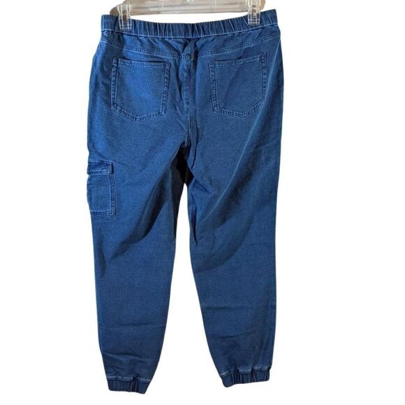 🆕NWT DENIM & CO ANTIQUE WASH BLUE DENIMS W/ELASTIC ANKLE - L - Picture 2 of 6